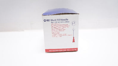 BD 305180 Blunt Fill Ndle Not For Skin Injecton 18G x 1 1/2 TW - Box of 90
